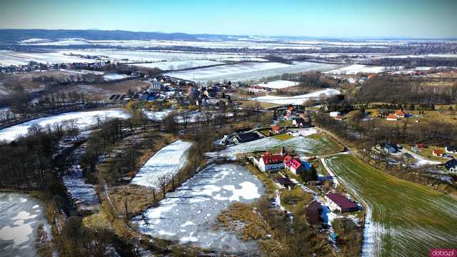 [FOTO] Zimowy krajobraz naszego powiatu z lotu ptaka