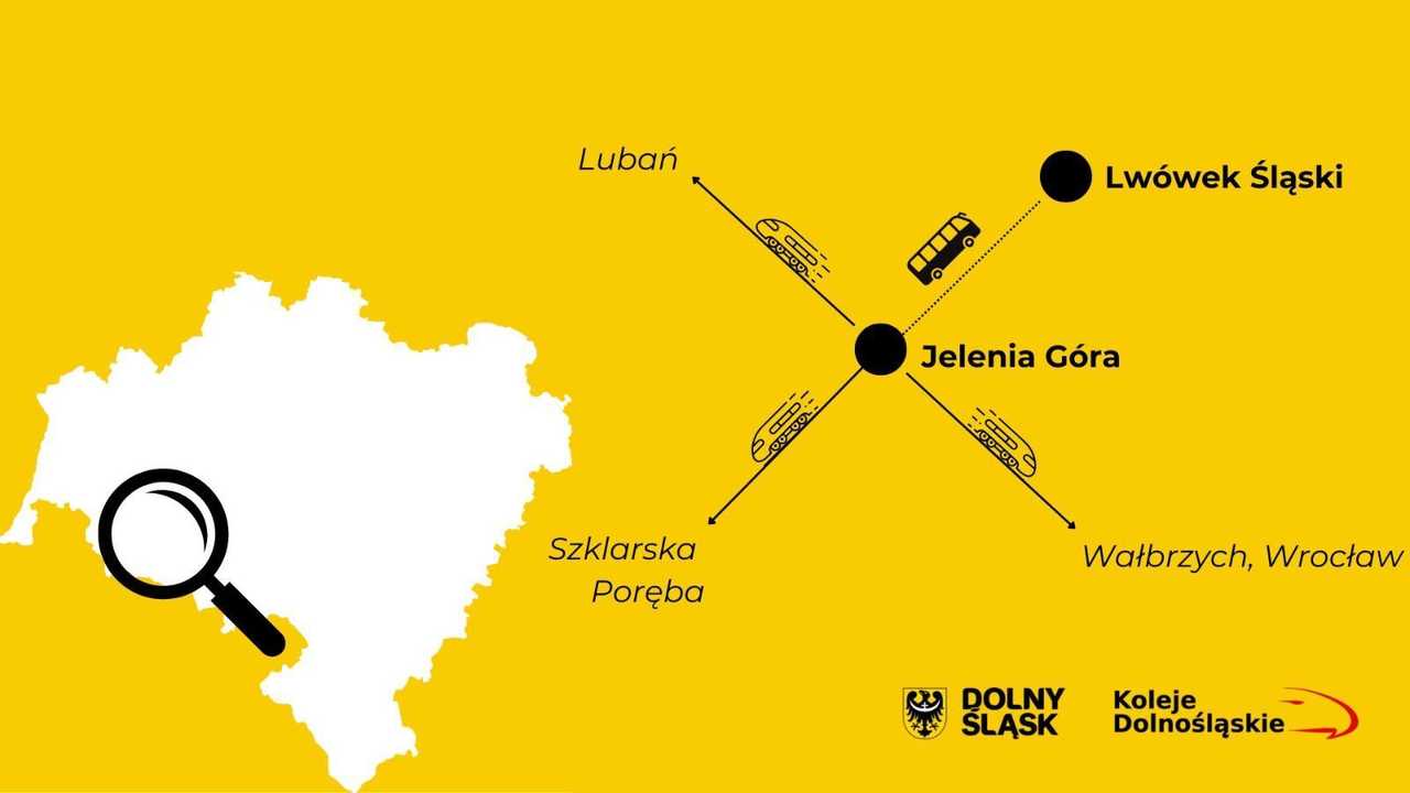 Koleje Dolnośląskie zapowiadają uruchomienie połączeń autobusowych. Załapał się również nasz powiat [MAPA]