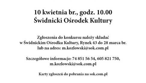 10.04, Świdnica: 70. Ogólnopolski Konkurs Recytatorski