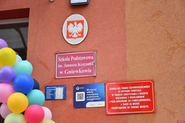[WIDEO/FOTO] Tak prezentuje się szkoła w Gniewkowie w nowej odsłonie. Uroczyste otwarcie po remoncie i rozbudowie