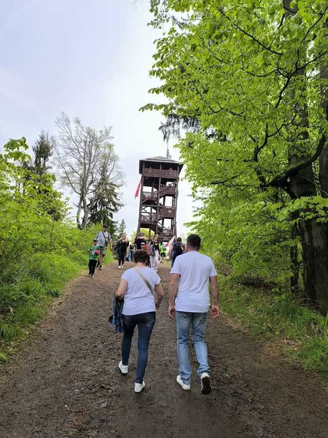 [FOTO] Gminny Rajd z Flagą. Gminne Koło PTTK Teraz Sudety wyruszyło na Dzikowiec