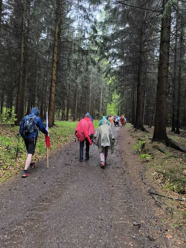 [FOTO] Gminny Rajd z Flagą. Gminne Koło PTTK Teraz Sudety wyruszyło na Dzikowiec