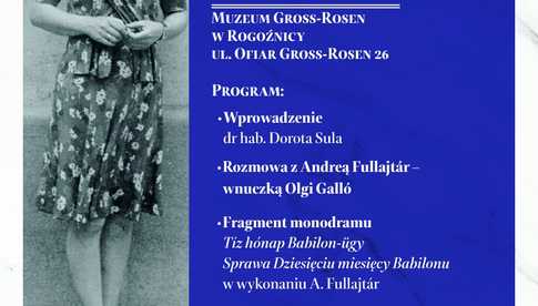 28.06, Rogoźnica: Spotkanie wokół dziennika Olgi Galló „Dziesięć miesięcy Babilonu”