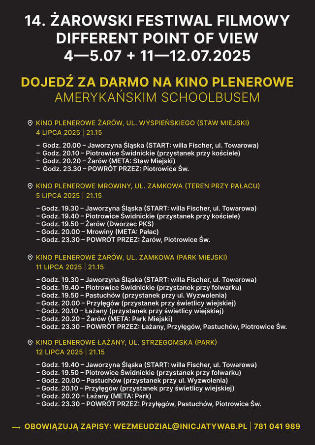 14. Żarowski Festiwal Filmowy Different Point of View już niebawem [PROGRAM]