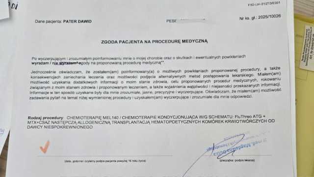 Pomóżmy Dawidowi, który waży z białaczką mieloblastyczną!