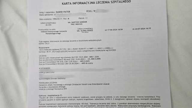 Pomóżmy Dawidowi, który waży z białaczką mieloblastyczną!