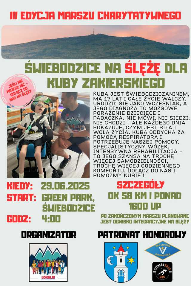 [FOTO] Przemaszerowali 58 kilometrów, aby wesprzeć leczenie i rehabilitację Kuby