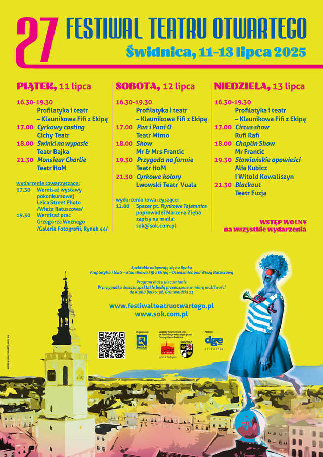 [FOTO] Świdnicki Rynek znów zamienia się w scenę – ruszył 27. Festiwal Teatru Otwartego!