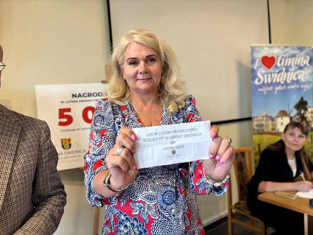 Komunikat prasowy: Znamy zwycięzców loterii „ROZLICZ PIT W GMINIE ŚWIDNICA” 