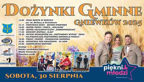 30.08, Gniewków: Dożynki Gminne