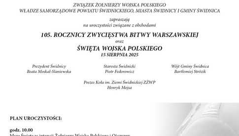 15.08, Świdnica: Obchody 105. rocznicy bitwy warszawskiej oraz Święta Wojska Polskiego