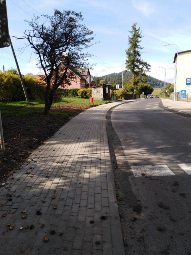 Nowy chodnik w Boguszowie-Gorcach