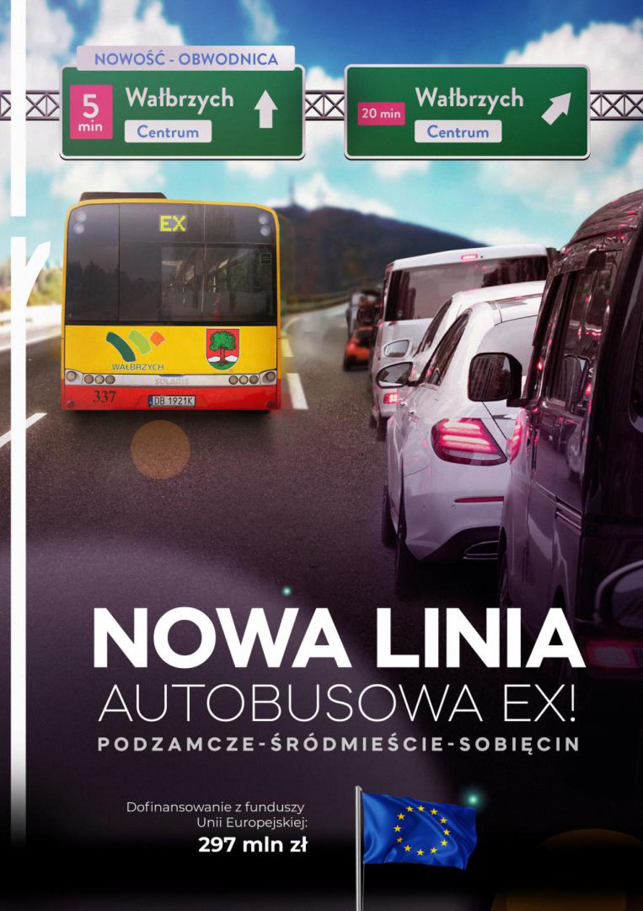 DOBA MOBILNIE Nowa linia autobusowa w Wałbrzychu. Kursuje "Europejką"