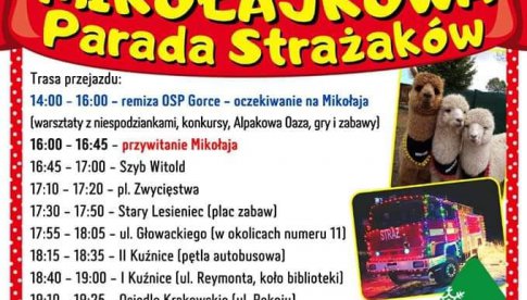 Mikołajkowa Parada Strażaków w Boguszowie-Gorcach