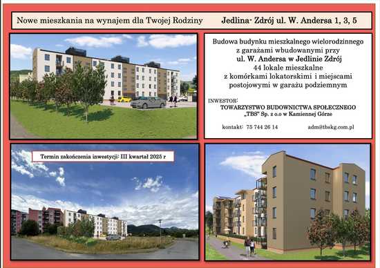 Będą nowe lokale mieszkalne w Jedlinie-Zdroju. Podpisano umowę na budowę domu wielorodzinnego [SZCZEGÓŁY]