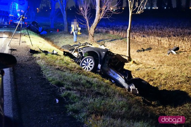 Śmiertelny wypadek na ósemce w Kobierzycach. Osobówka zderzyła się z cysterną