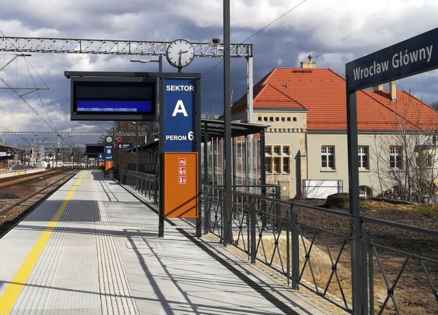 Dodatkowy nowy peron 6 na Wrocławiu Głównym