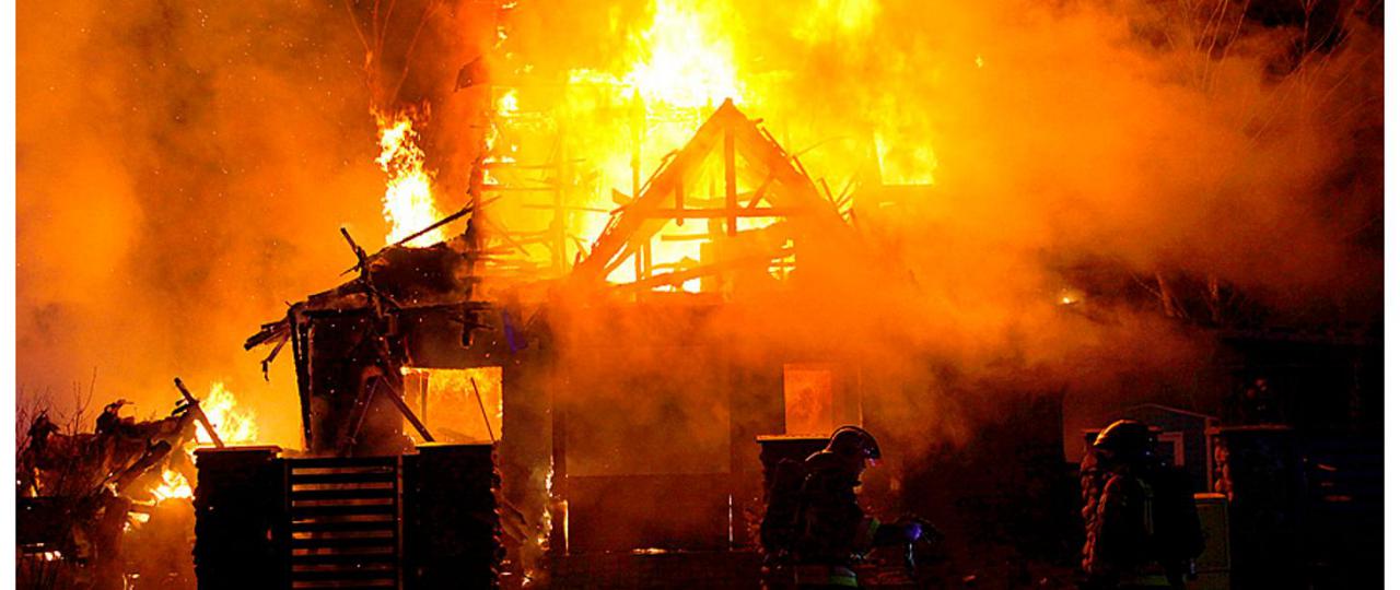 Pożar domu jednorodzinnego w Żernikach Wrocławskich