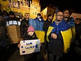 [FOTO] Wrocławianie manifestowali solidarność z Ukrainą