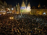 [FOTO] Wrocławianie manifestowali solidarność z Ukrainą