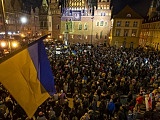 [FOTO] Wrocławianie manifestowali solidarność z Ukrainą