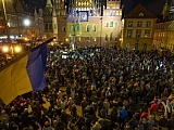 [FOTO] Wrocławianie manifestowali solidarność z Ukrainą