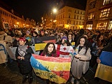[FOTO] Wrocławianie manifestowali solidarność z Ukrainą
