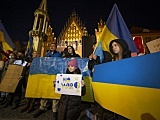 [FOTO] Wrocławianie manifestowali solidarność z Ukrainą