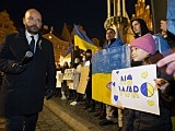 [FOTO] Wrocławianie manifestowali solidarność z Ukrainą