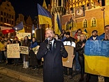 [FOTO] Wrocławianie manifestowali solidarność z Ukrainą