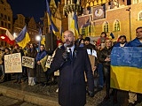 [FOTO] Wrocławianie manifestowali solidarność z Ukrainą