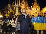 [FOTO] Wrocławianie manifestowali solidarność z Ukrainą