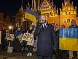 [FOTO] Wrocławianie manifestowali solidarność z Ukrainą