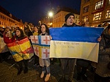 [FOTO] Wrocławianie manifestowali solidarność z Ukrainą