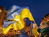 [FOTO] Wrocławianie manifestowali solidarność z Ukrainą