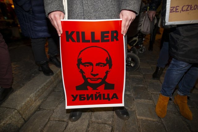 [FOTO] Wrocławianie manifestowali solidarność z Ukrainą