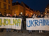 [FOTO] Wrocławianie manifestowali solidarność z Ukrainą