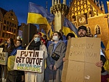 [FOTO] Wrocławianie manifestowali solidarność z Ukrainą