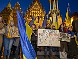 [FOTO] Wrocławianie manifestowali solidarność z Ukrainą