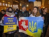 [FOTO] Wrocławianie manifestowali solidarność z Ukrainą