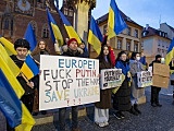 [FOTO] Wrocławianie manifestowali solidarność z Ukrainą