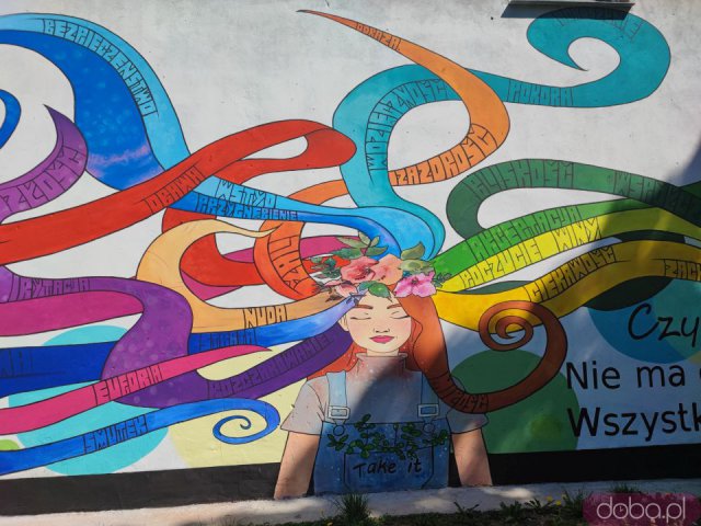 [FOTO] Nowy mural przy ul. Reja przedstawia ludzkie emocje