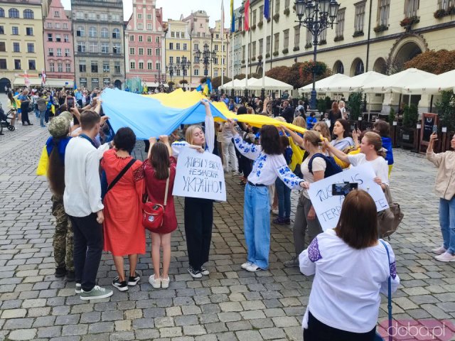 Obchody Święta Niepodległości Ukrainy na wrocławskim rynku [Foto]