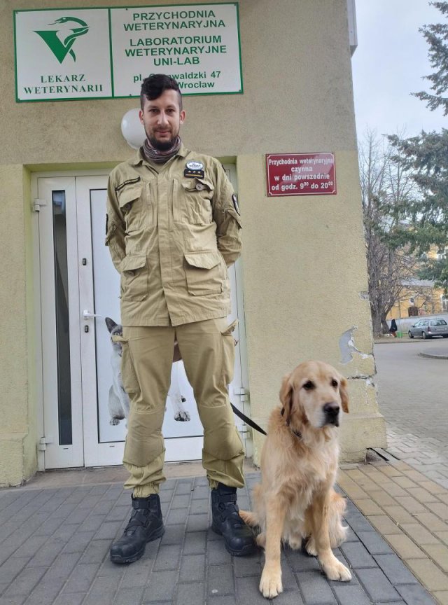 Poznaj Oriona - psa ratownika, który wrócił z Turcji. Teraz jest leczony przez lekarzy z UPWr [Foto]