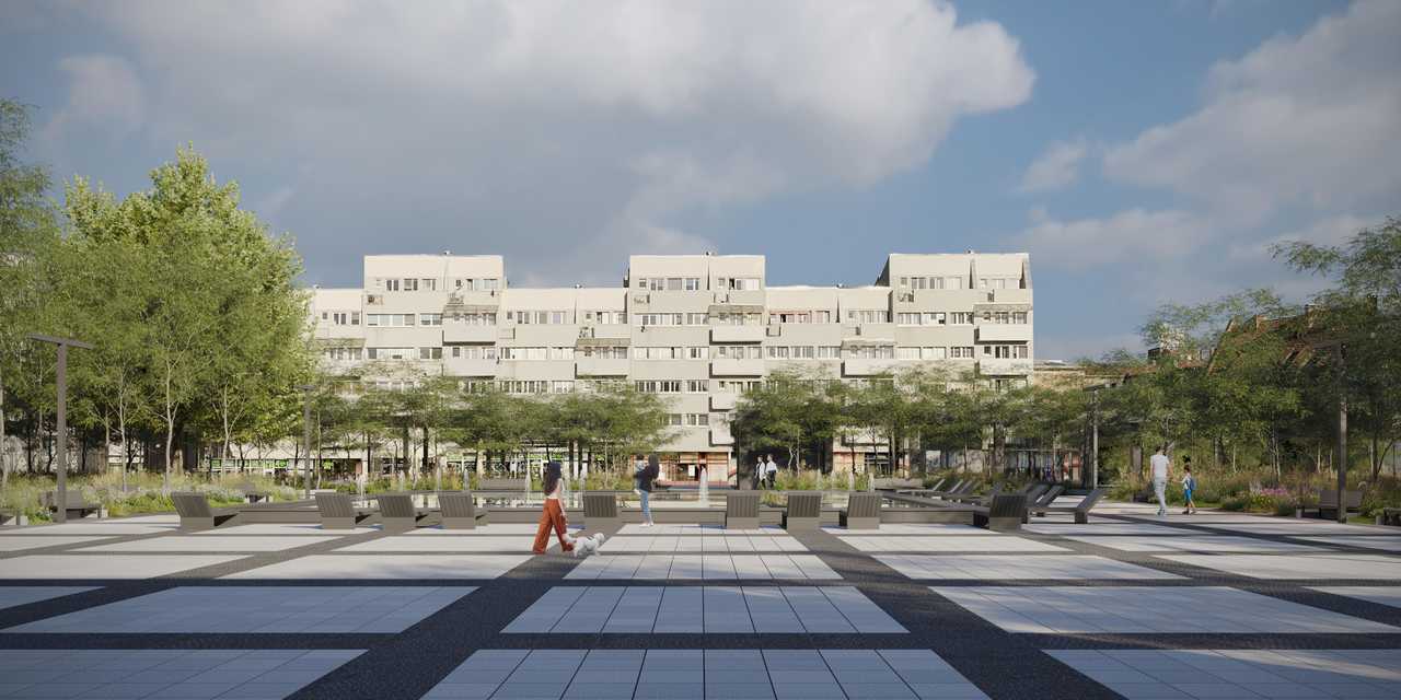 Zobacz, jak zmieni się plac Nowy Targ. Na betonowym placu pojawią się dziesiątki tysięcy roślin [WIZUALIZACJE]