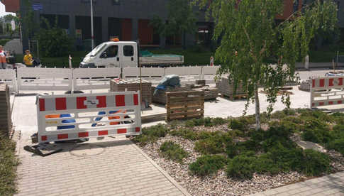 Efekty prac nad przebudowa zatoki parkingowej na Lipie Piotrowskiej
