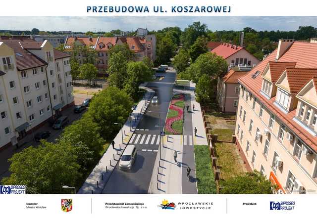 Zobacz, jak będzie wyglądać ulica Koszarowa po przebudowie [WIZUALIZACJE]
