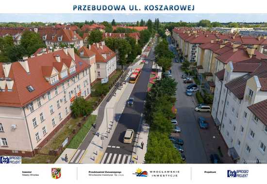 Zobacz, jak będzie wyglądać ulica Koszarowa po przebudowie [WIZUALIZACJE]