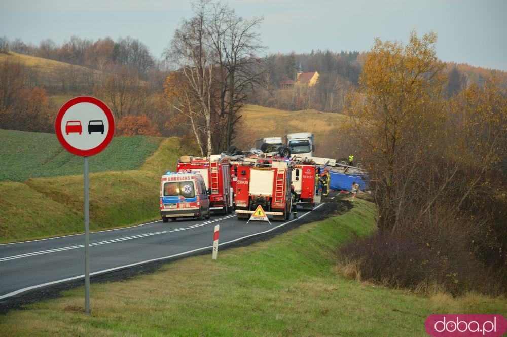 Wypadek ciężarówki Złoty Stok DK46