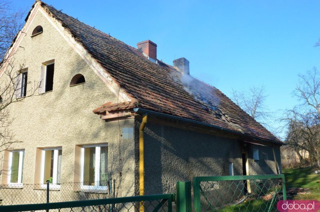 Pożar domu w Stolcu